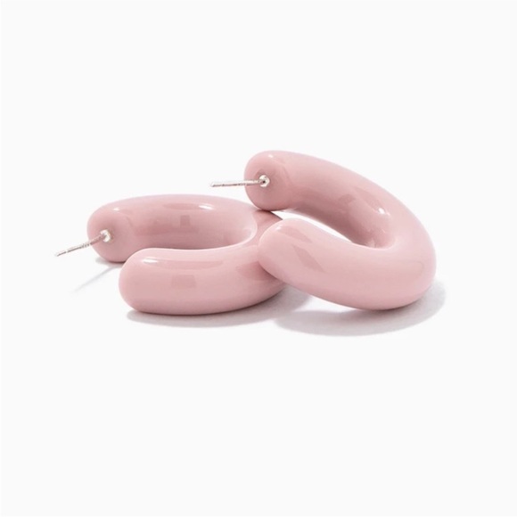 Uncommon James Jewelry - NWOT Mauve Tube Hoop Earrings
